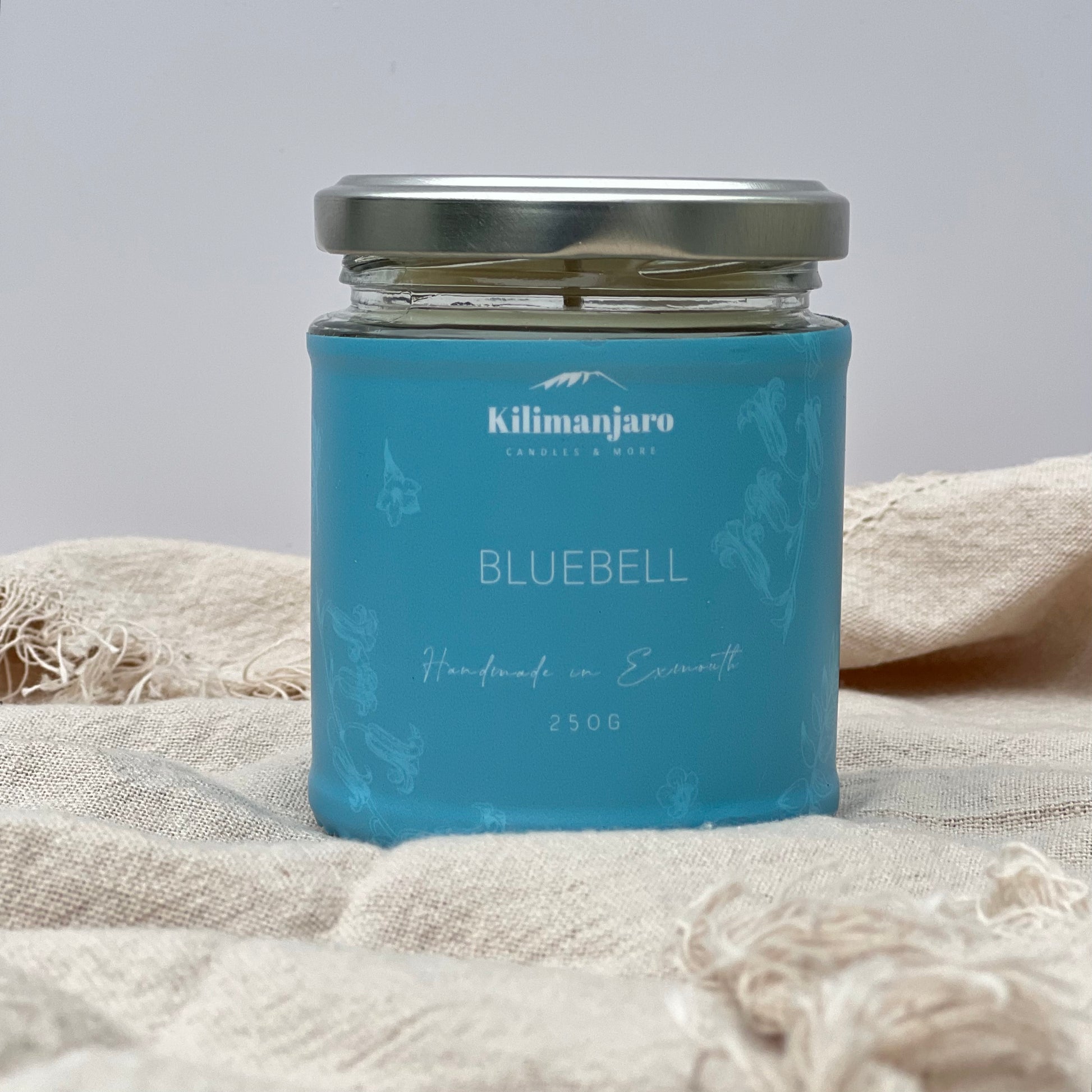 Bluebell luxuy candle handmade in natural wax