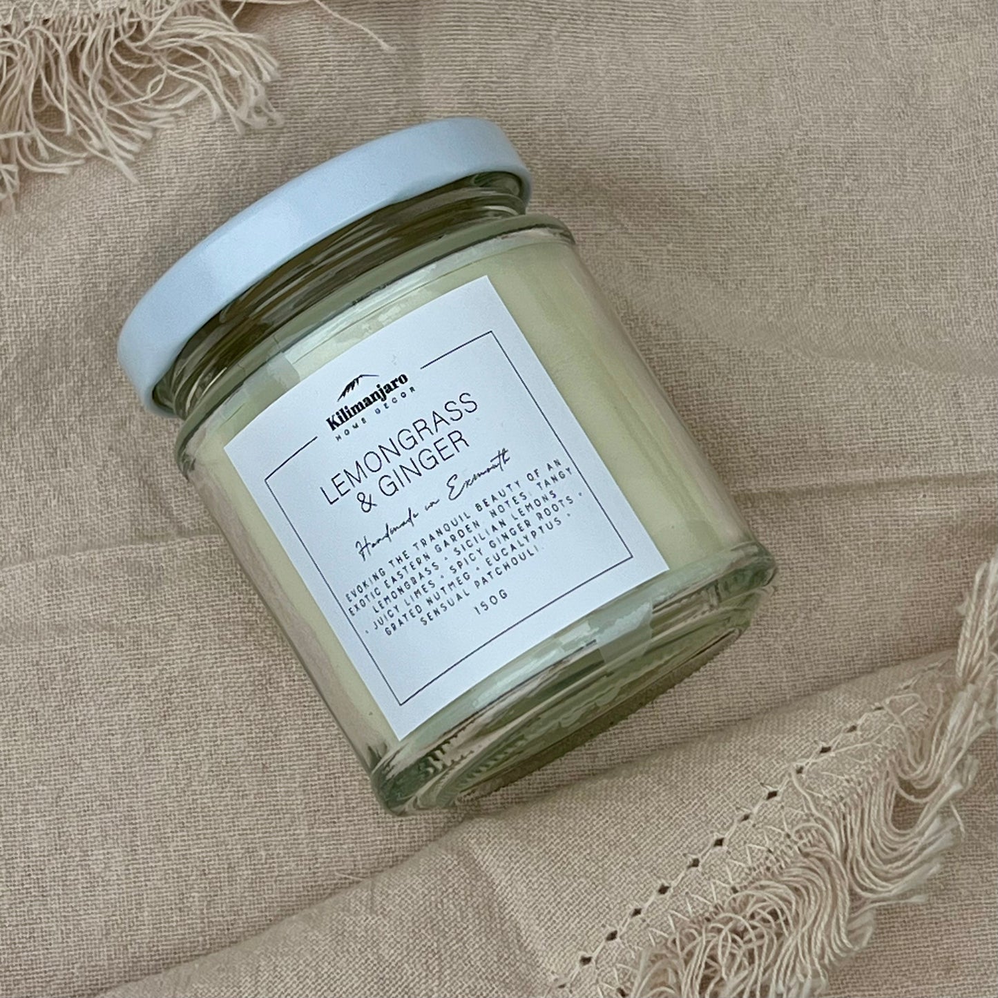 Lemongrass & Ginger Clean-Burning Natural Wax Candle