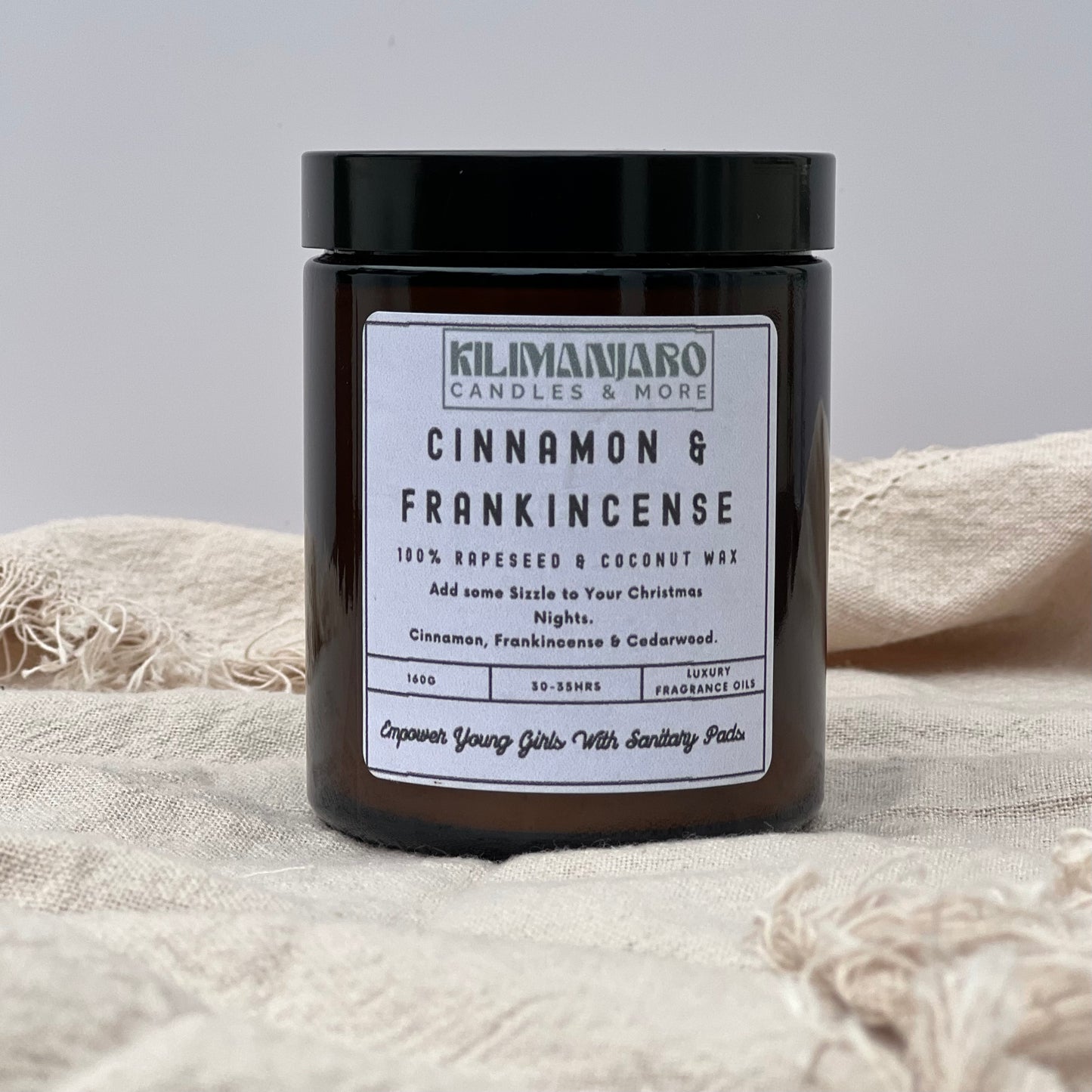 Luxury cinnamon frankincense and Cedarwood candle