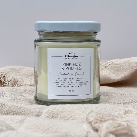 Pink fizz and pomelo sustainable candle