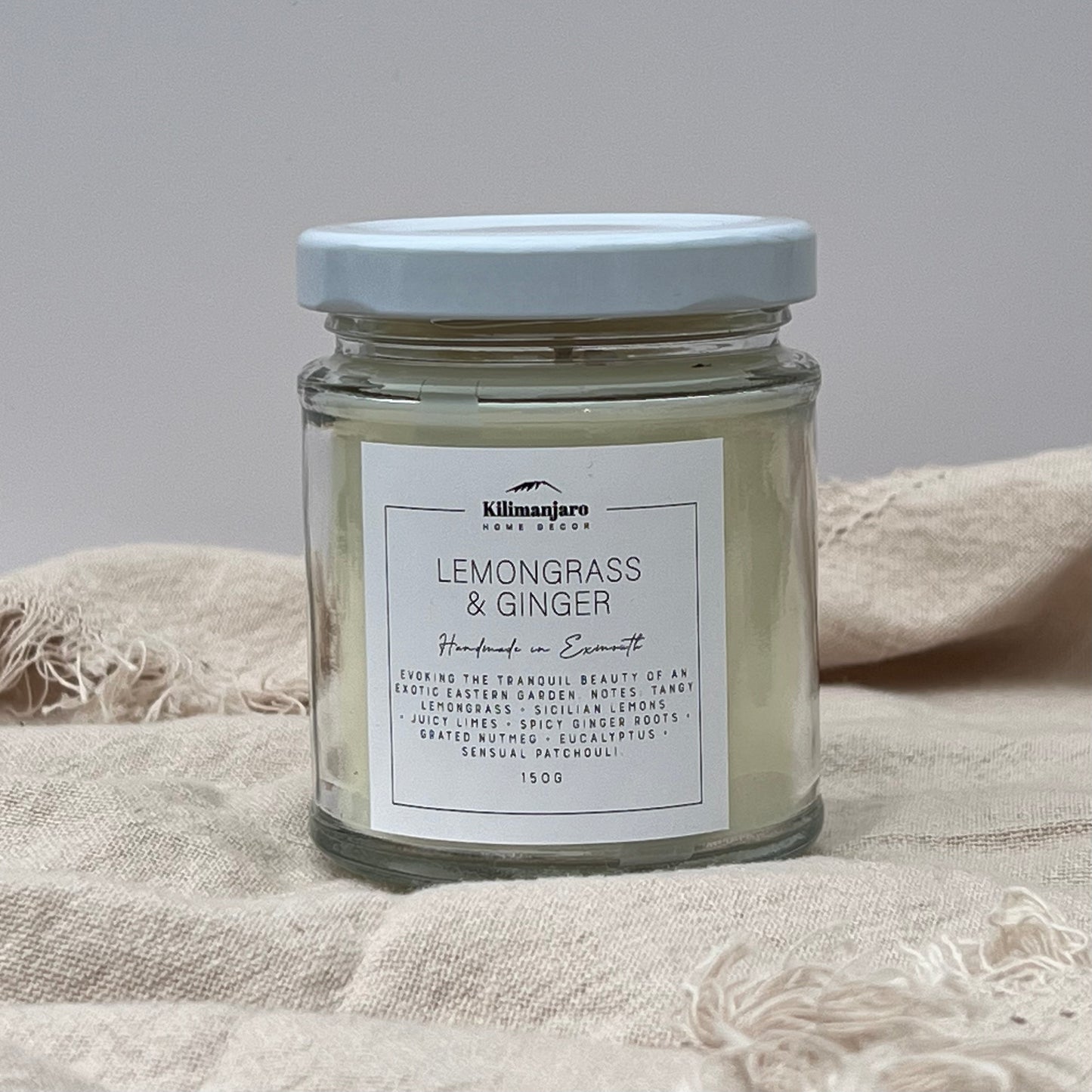 Lemongrass & Ginger Clean-Burning Natural Wax Candle